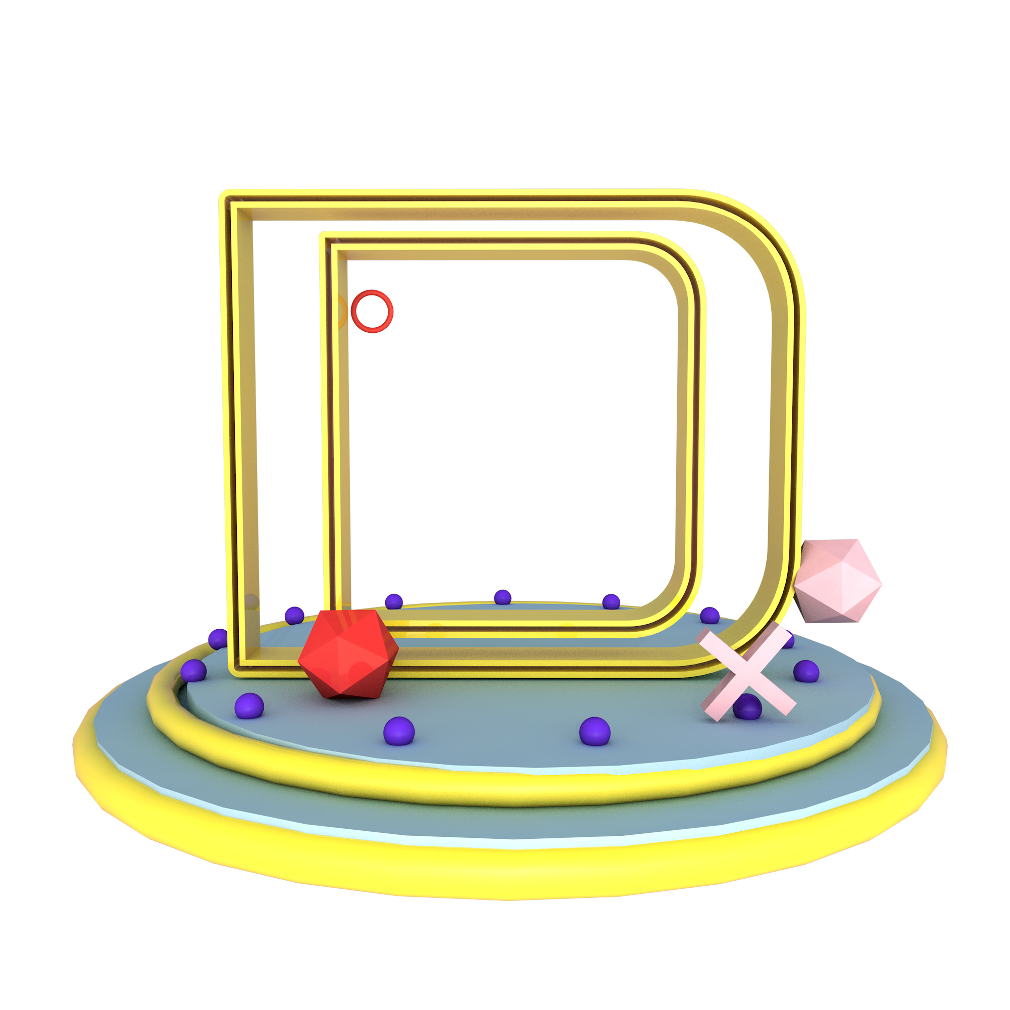 立体C4D英文字母D图片