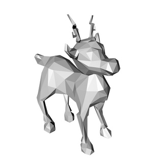 小鹿海报模板_C4Dlow-poly风格小鹿下载