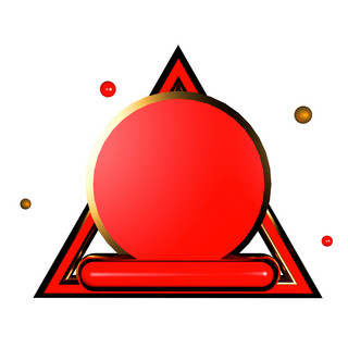 红色三角形海报模板_红色喜庆大气促销边框模型