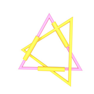 倒三角型ppt海报模板_创意三角