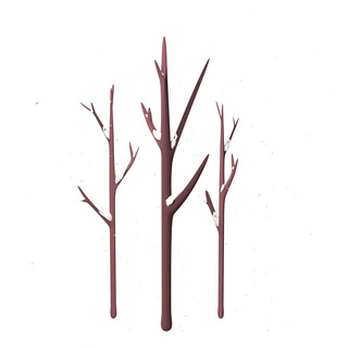 森林的树木海报模板_卡通冬天的树C4D