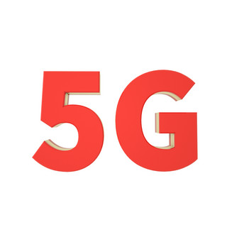 c4d红金色立体5G