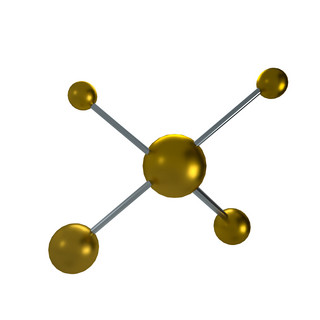 重金属分子海报模板_C4D立体化学分子