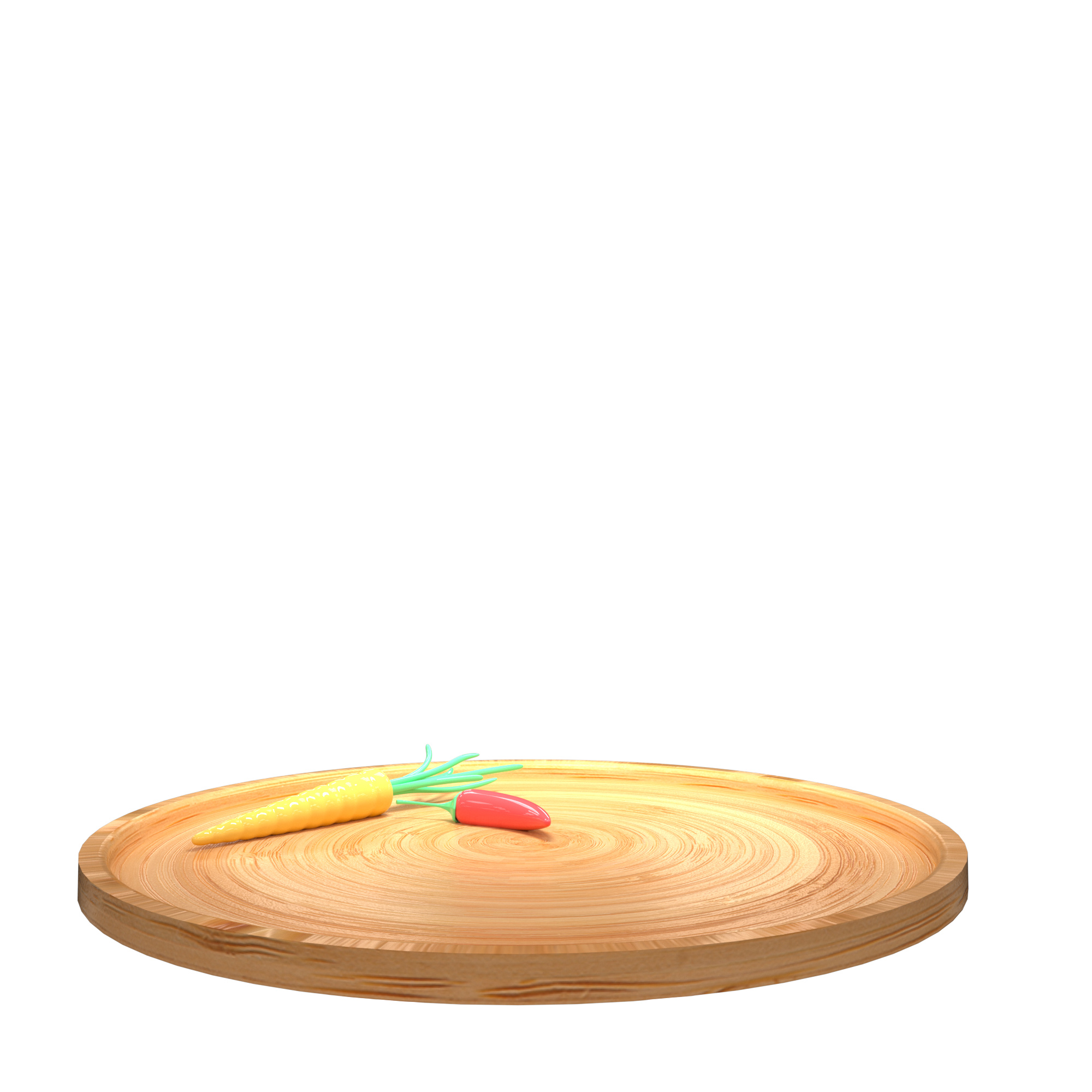 3D圆形木质菜板图片