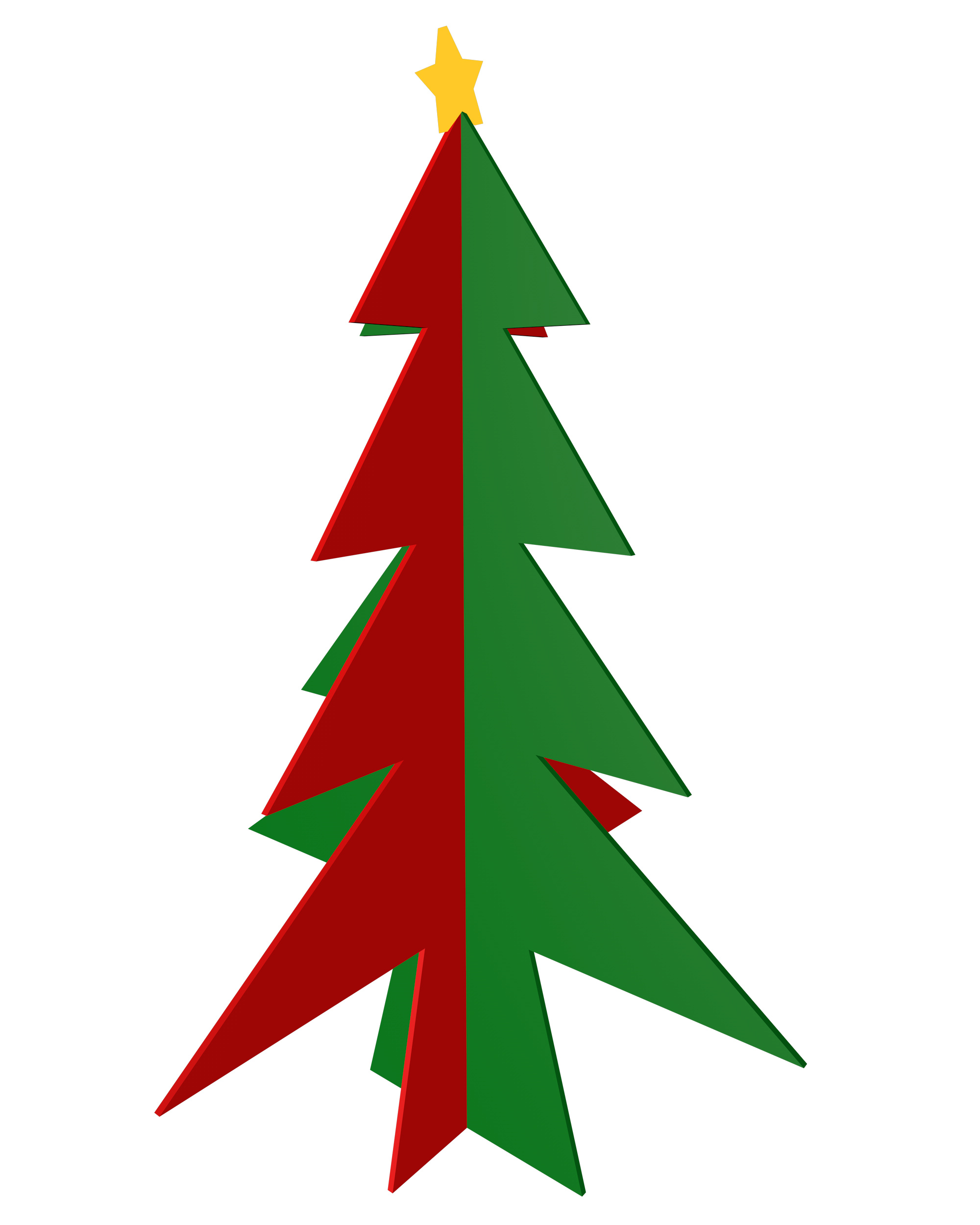 红绿圣诞树矢量图图片