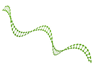 脑神经细胞海报模板_绿色环保3d立体DNA医学细胞