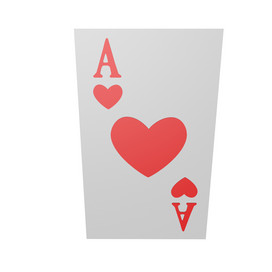 c4d红桃扑克牌插画