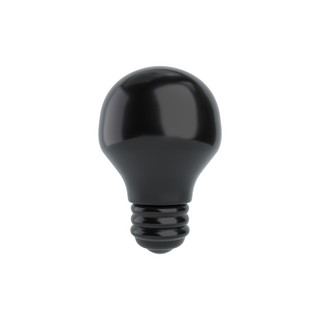 C4D黑色质感立体灯泡