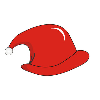 圣诞元素帽子原创矢量红色可爱圣诞帽子