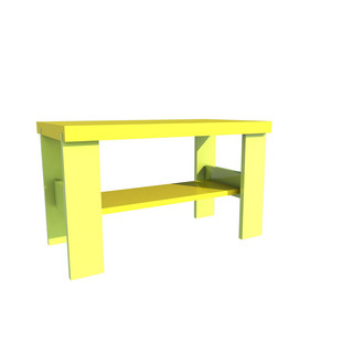 家具木桌子海报模板_C4D实物家具桌子