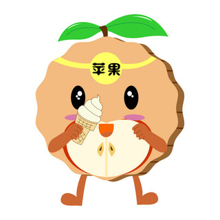 原创商用中秋节月饼苹果