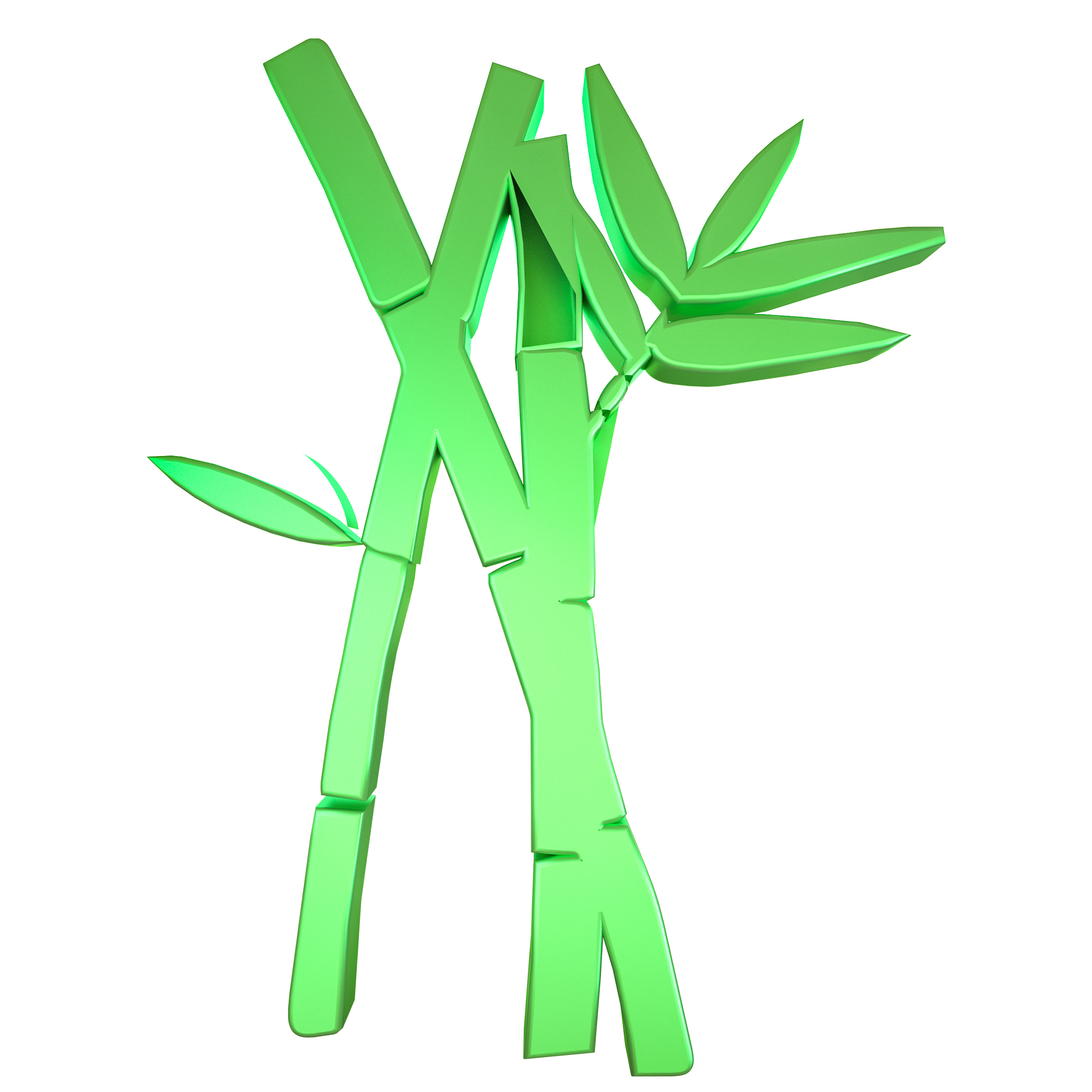 C4D绿色立体竹子图片