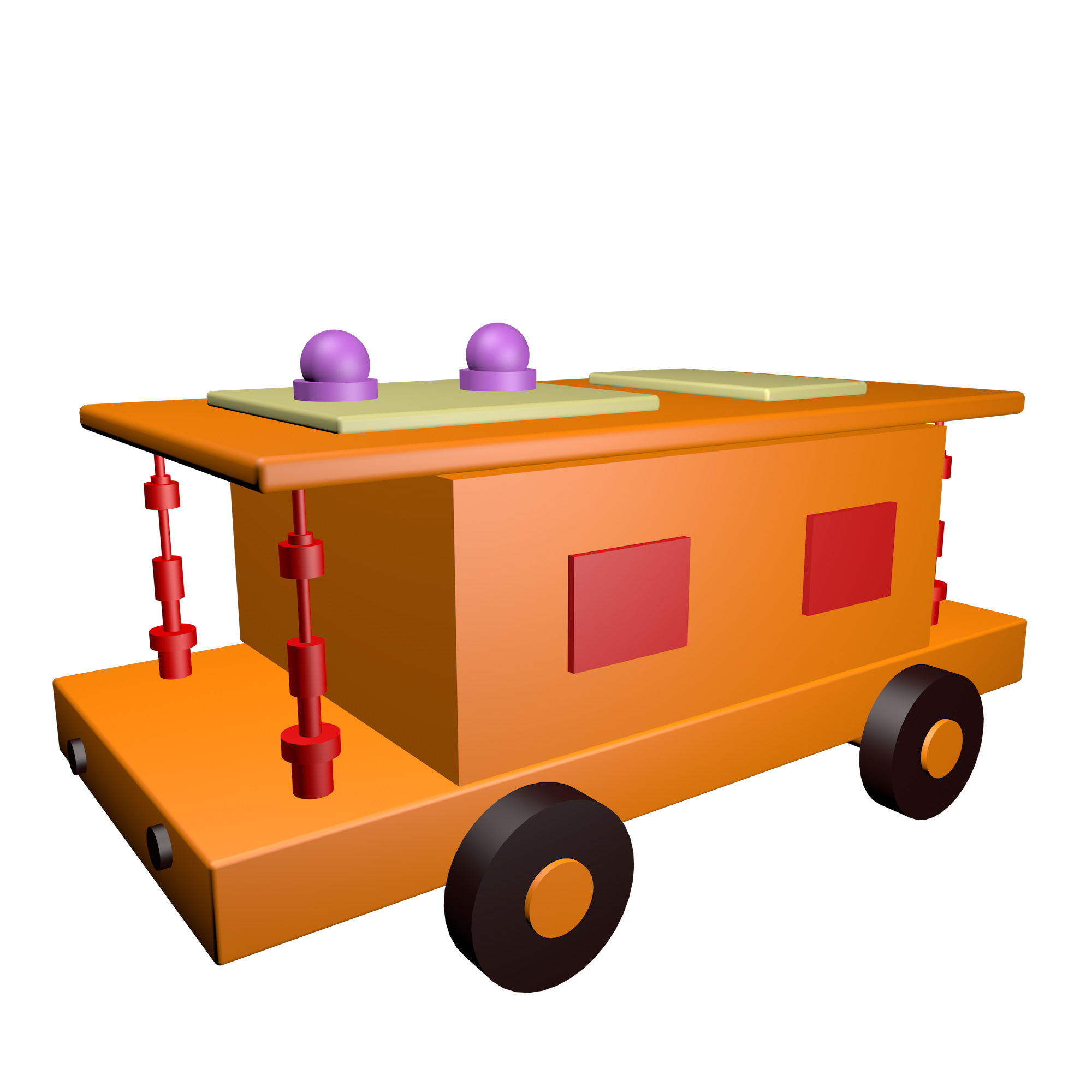 卡通车三维立体玩具车图片