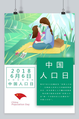 千库原创中国人口日海报