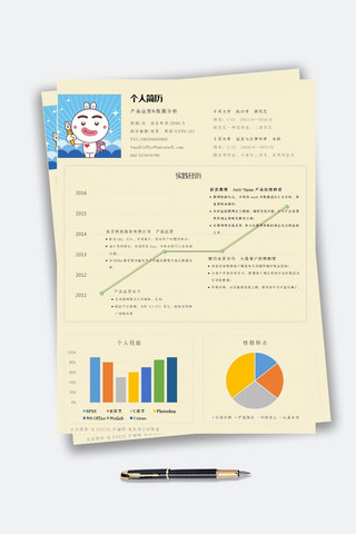 简约风格产品运营简历模板