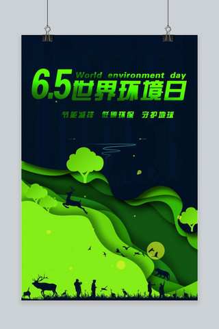 环境世界环境日海报模板_世界环境日手机海报