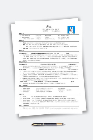 简历贸易海报模板_黑线条简洁简约简历整洁简历模板