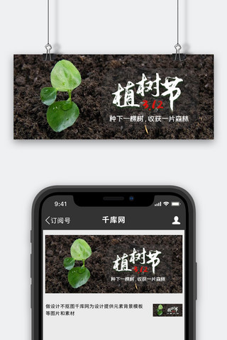 312植树节树苗摄影图公众号首图