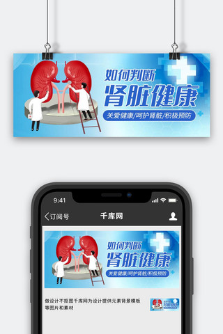 肾脏健康指南医生蓝色创意公众号首图