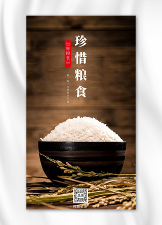 大米粮食海报海报模板_世界粮食日大米摄影图海报