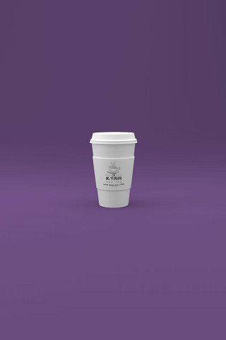 塑料杯白色海报模板_咖啡杯展示白色精品时尚样机