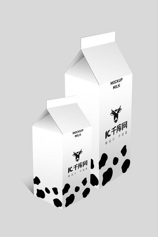 饮料包装海报模板_酸奶包装白色时尚样机