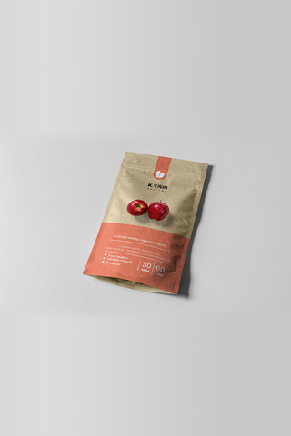 红色手提袋海报模板_零食包装袋红色个性样机