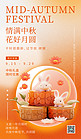中秋月饼促销橙色AIGC广告宣传海报