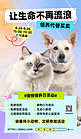 宠物护理宠物蓝色简约风营销广告宣传海报