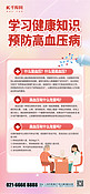 医疗健康预防高血压药粉色渐变手机海报创意海报设计