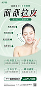 面部拉皮医疗美容绿色简约海报创意广告海报