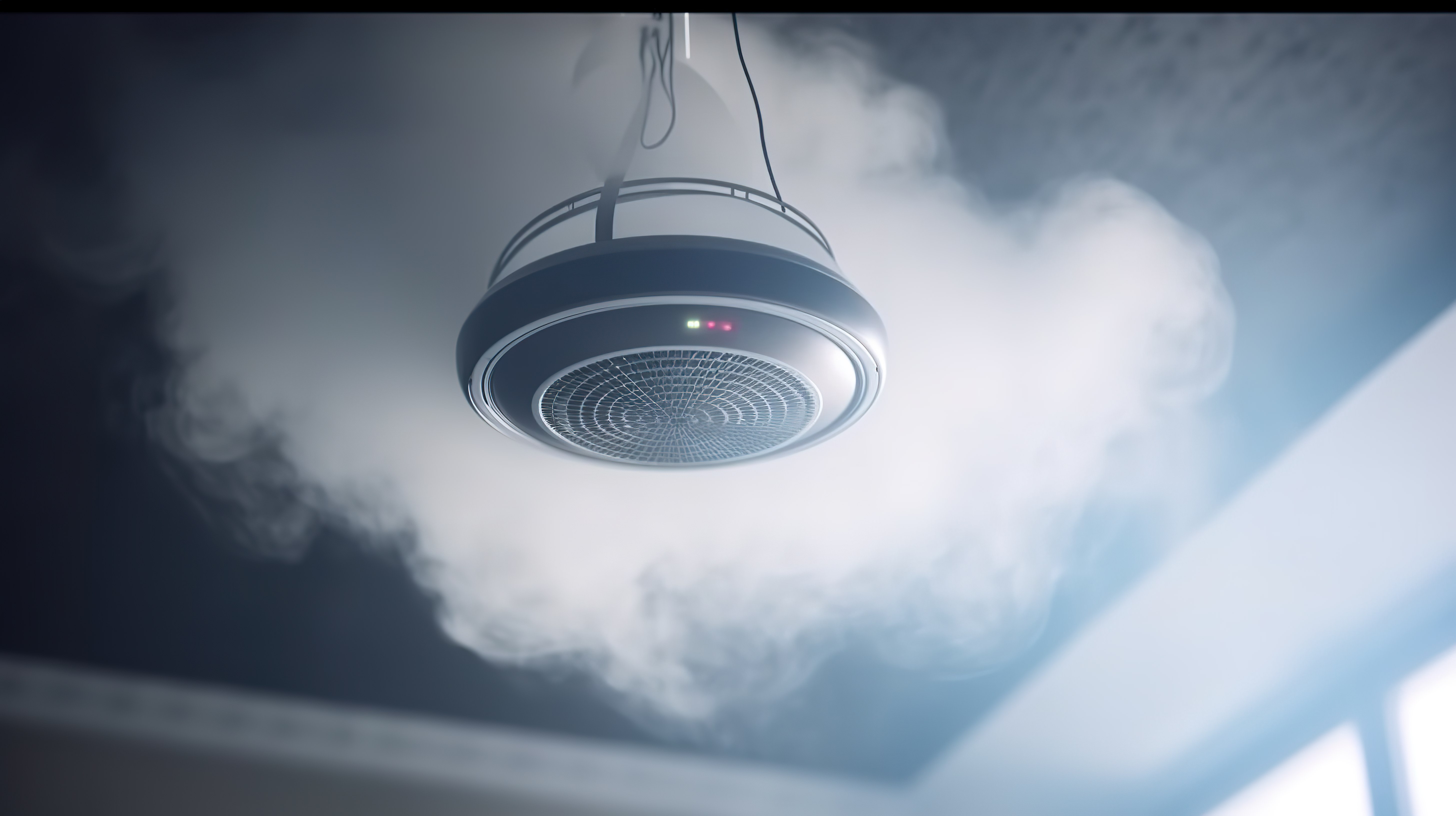 天花板安装的烟雾探测器，采用令人惊叹的 3D 图形图片