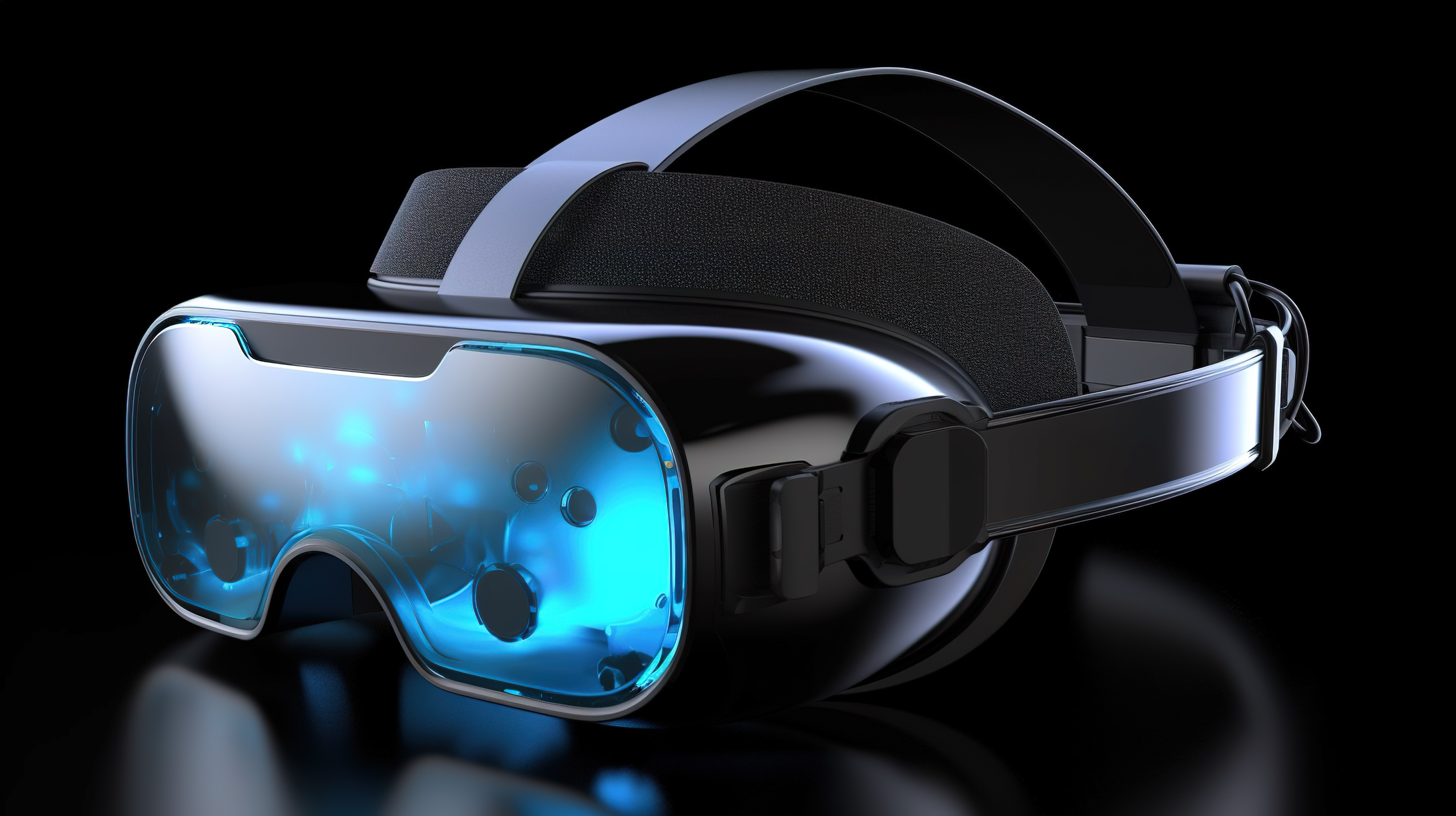 3d 渲染的 vr 耳机体验虚拟现实的风格图片