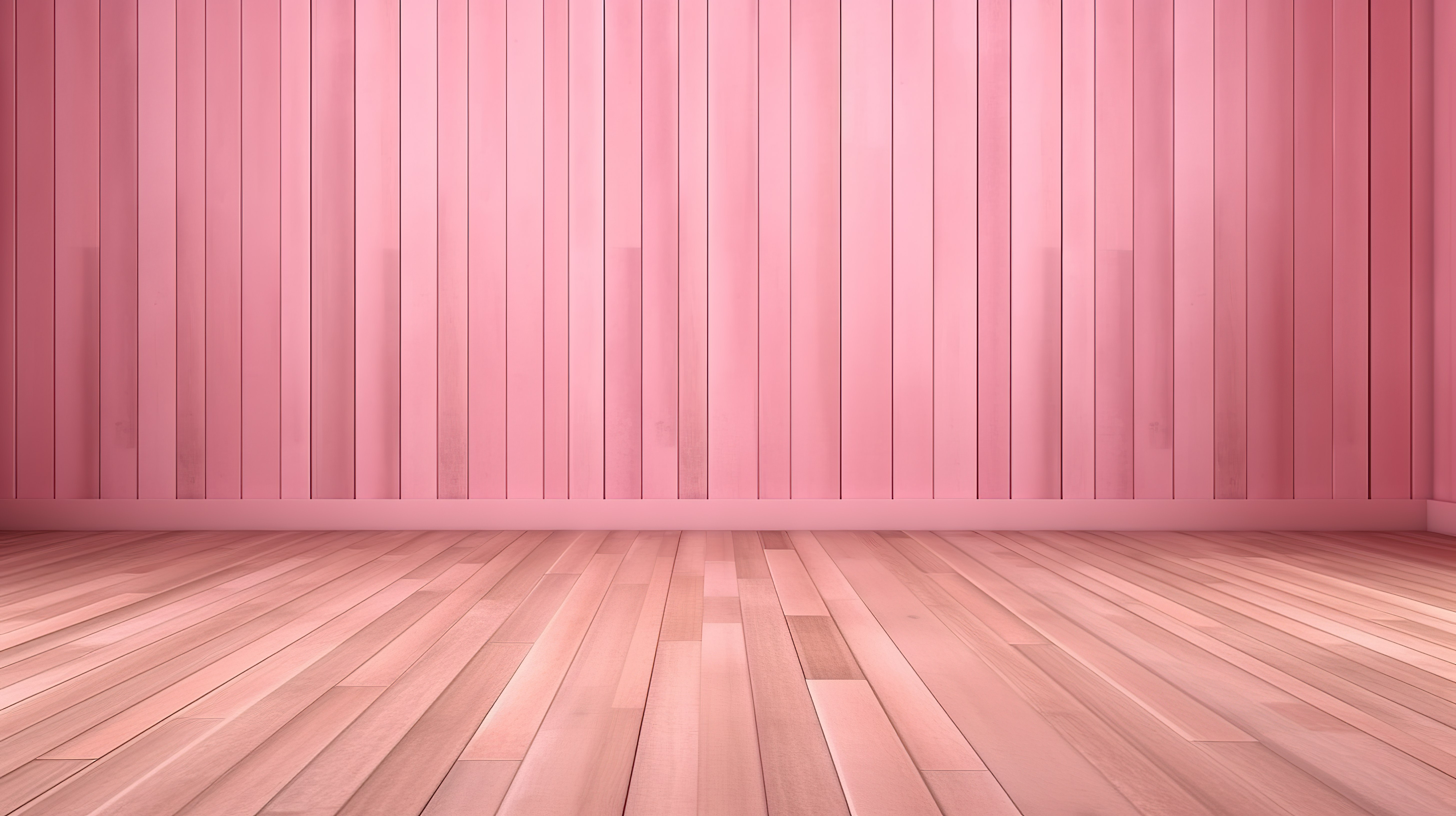 3d 渲染中的甜粉色木墙和地板背景图片