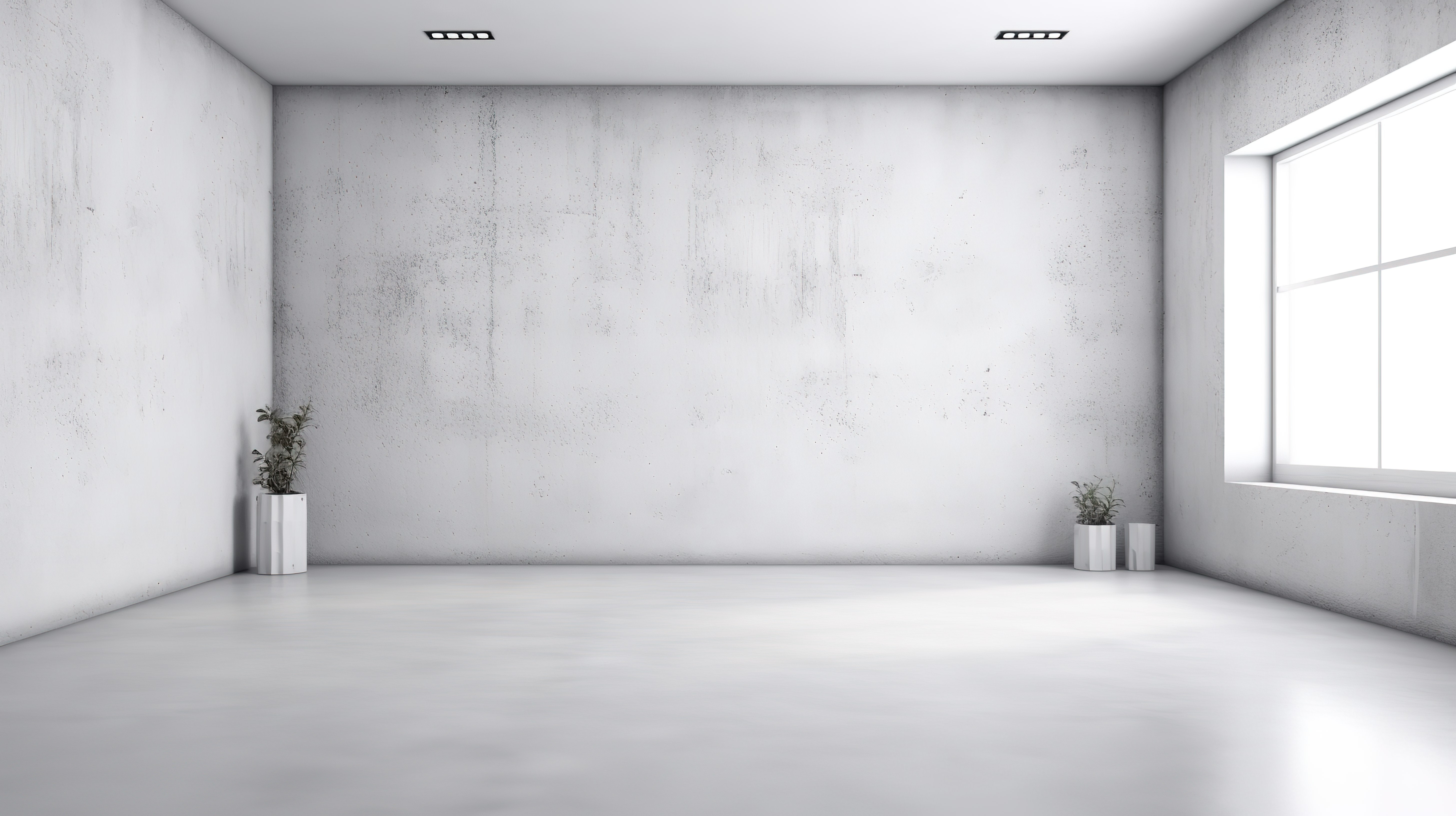 3d 渲染中的白水泥墙背景图片