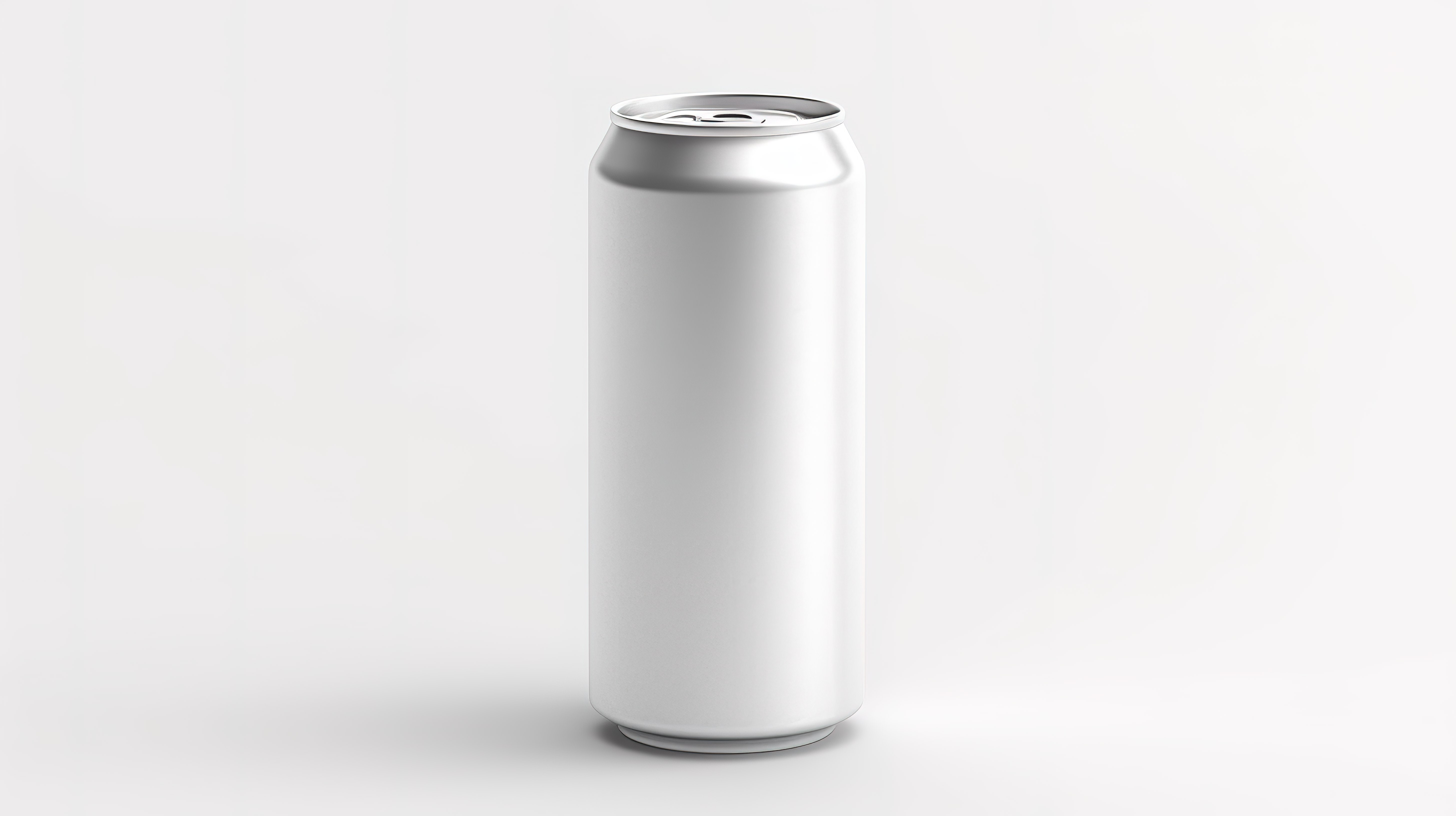 白色背景上的空铝罐，具有 3D 创建的可定制设计空间图片