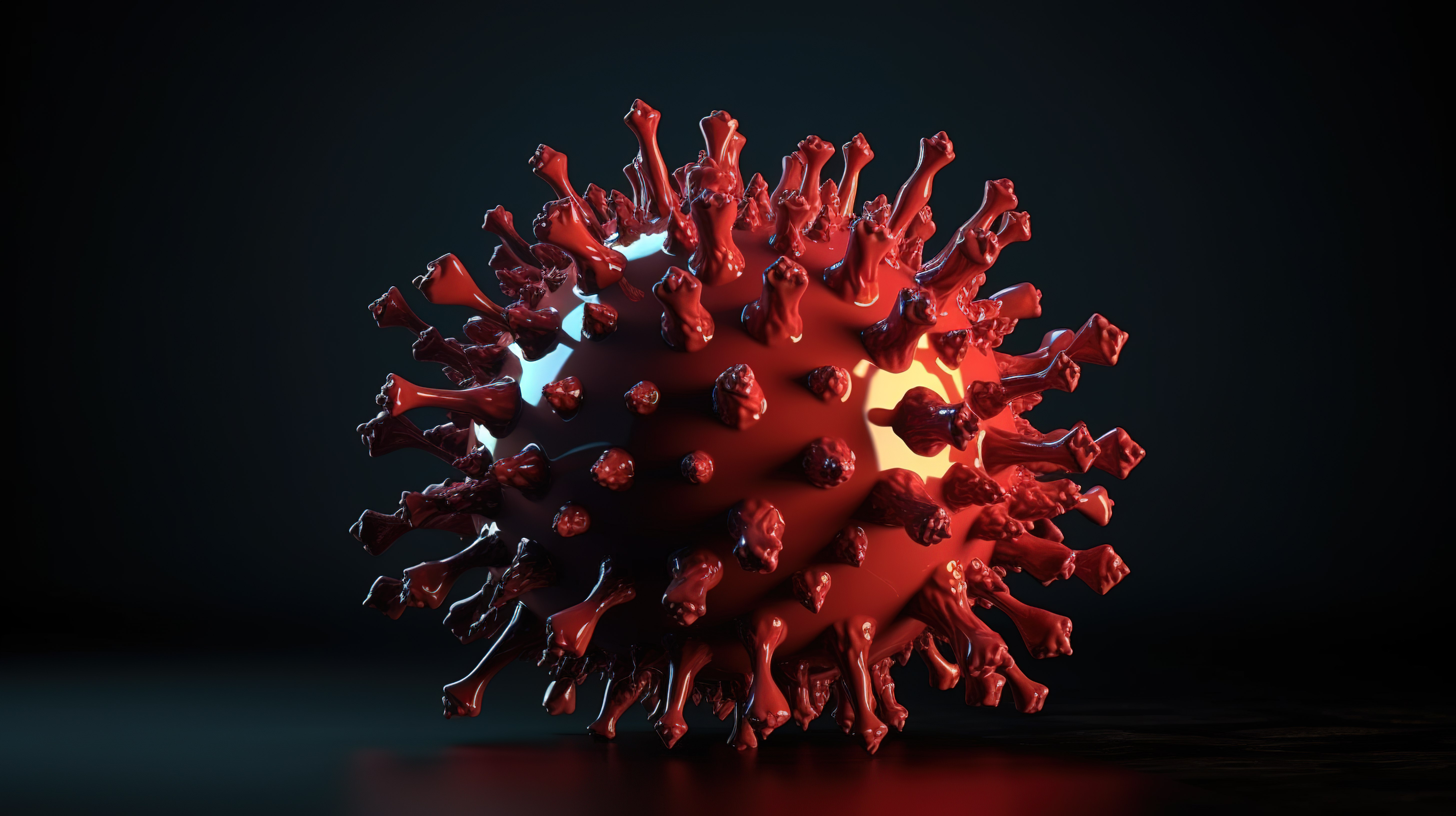 电晕爆发期间病毒防护措施的 3D 渲染图片