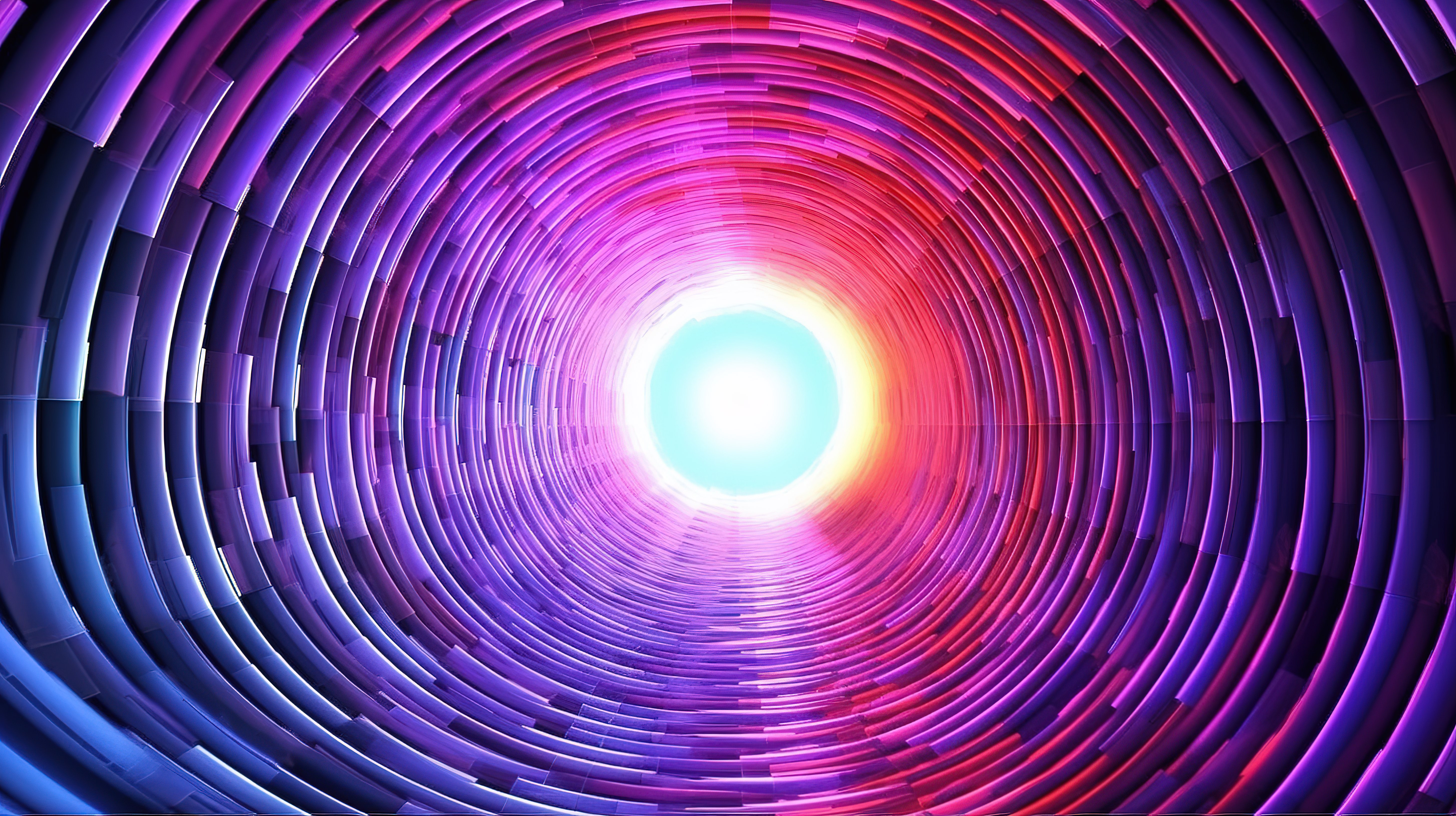 变色 4k 超高清星系隧道的 3D 插图图片