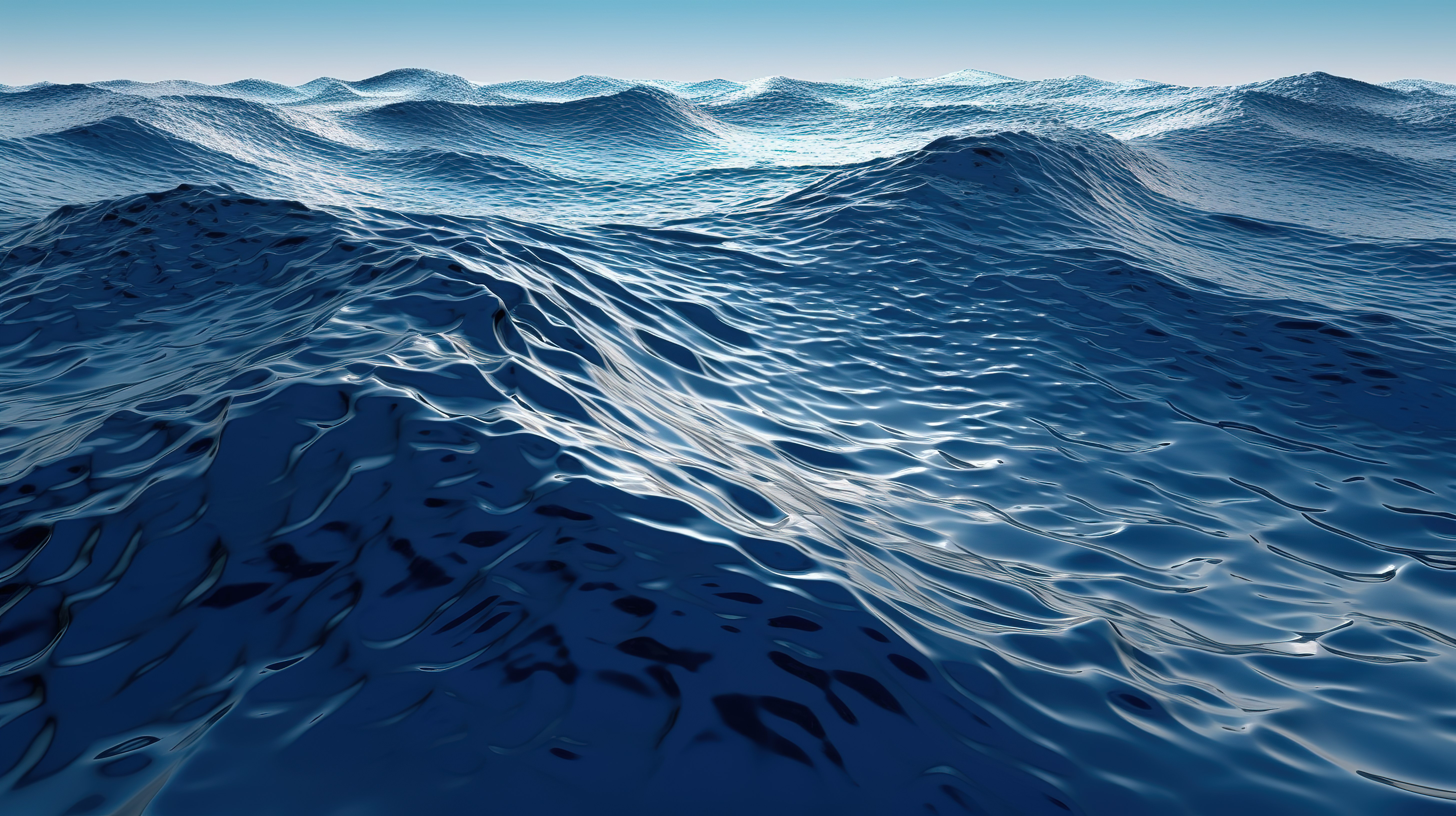 海洋液体表面的 3d 渲染图片