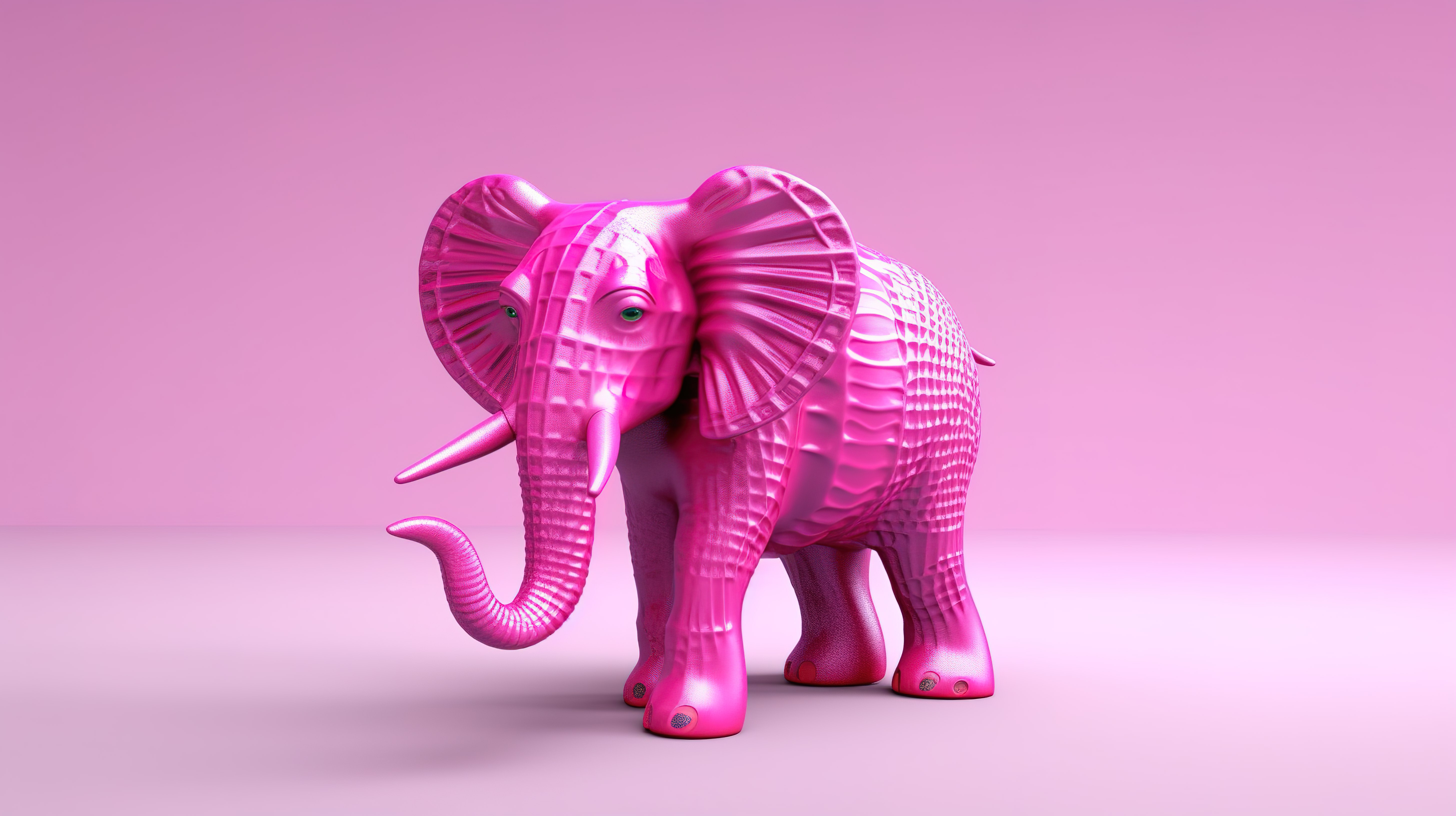 3d 粉红大象渲染图片