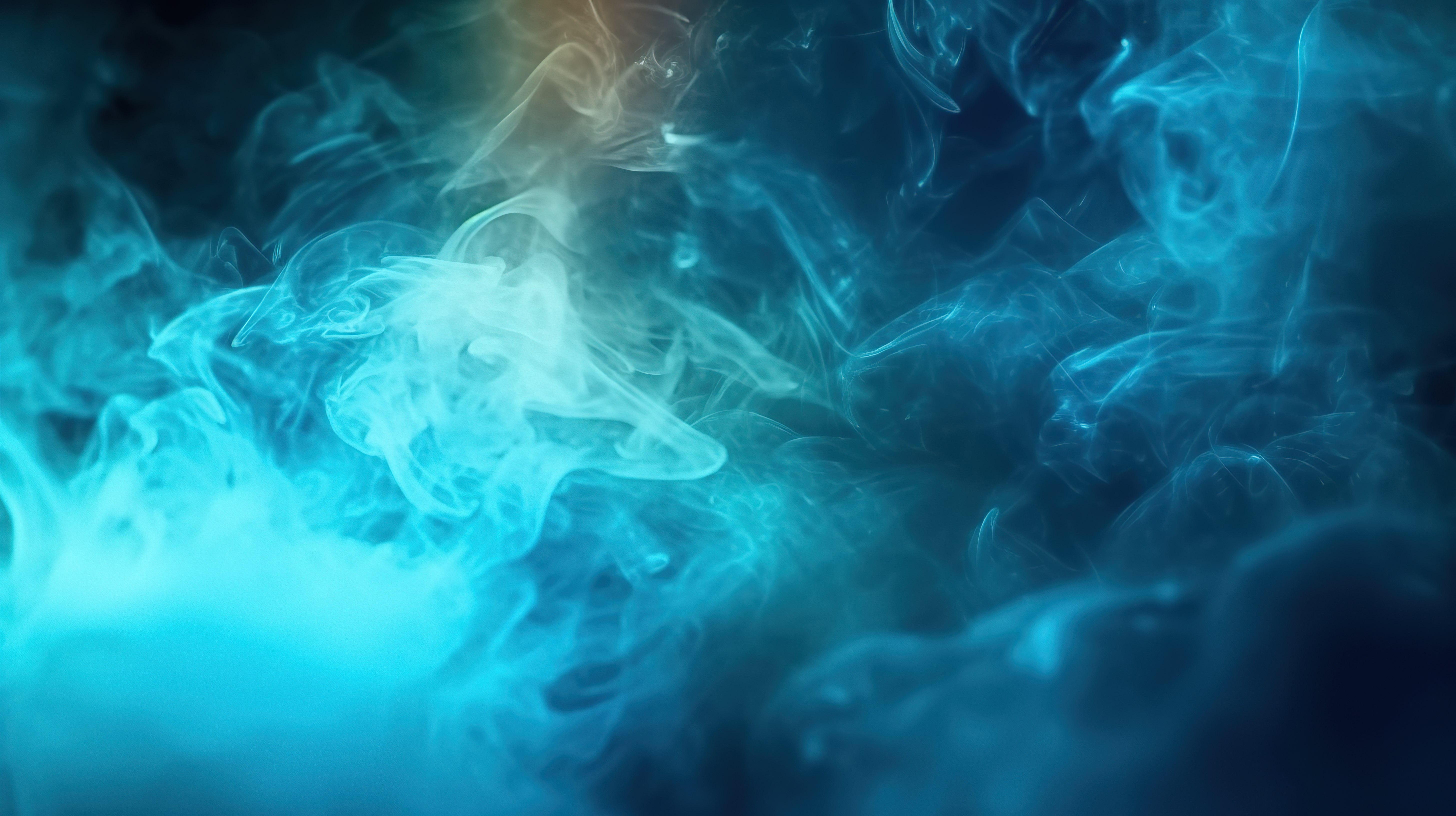 电影主题 3D 插图，在垃圾纹理电影背景上呈现豪华优雅的运动蓝色烟雾和灯光效果图片