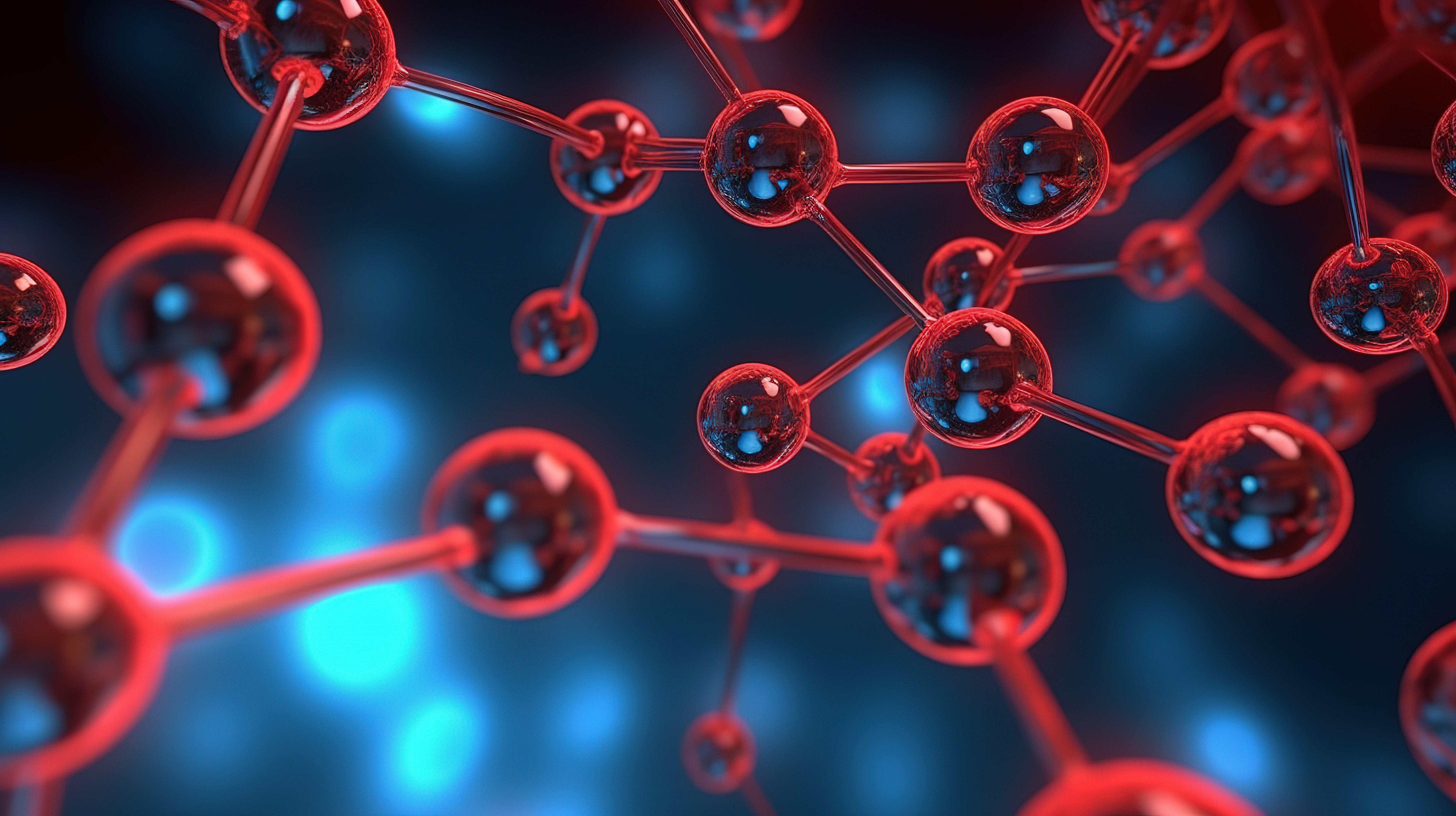 科学背景下抽象分子结构的 3d 插图图片