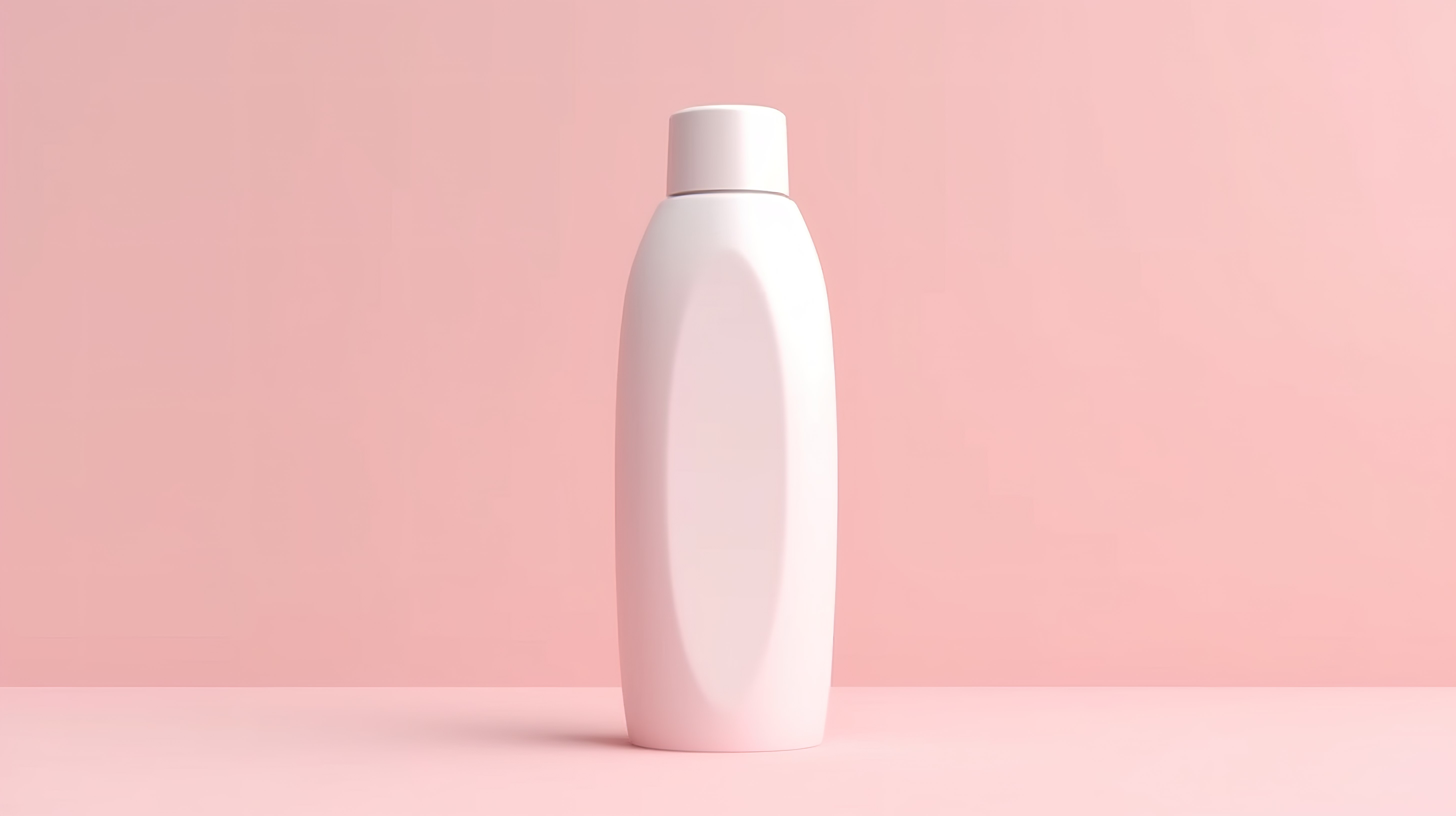 粉红色背景化妆品瓶的 3D 渲染图片