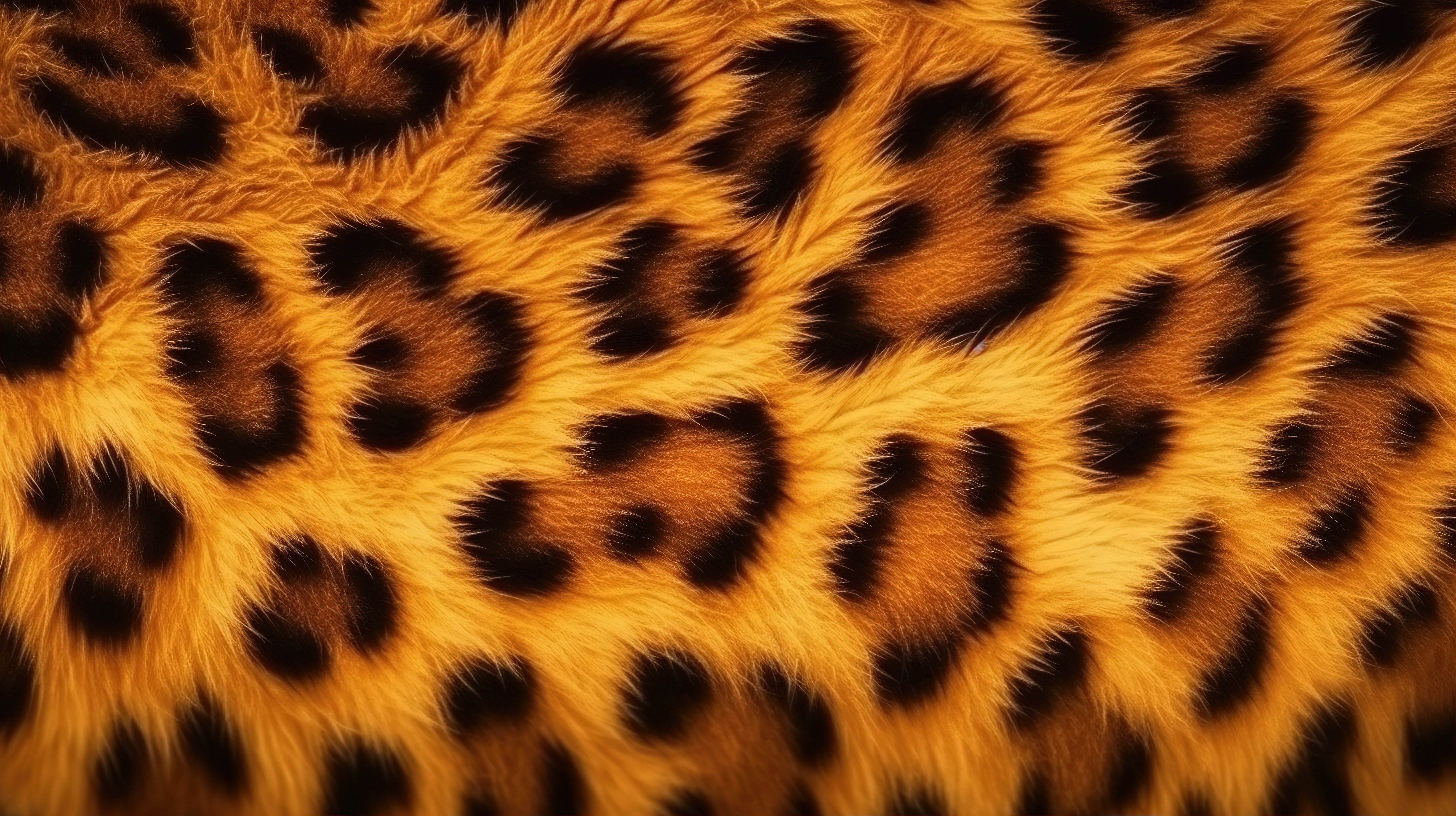 斑点豹皮毛纹理的特写 3D 渲染图片