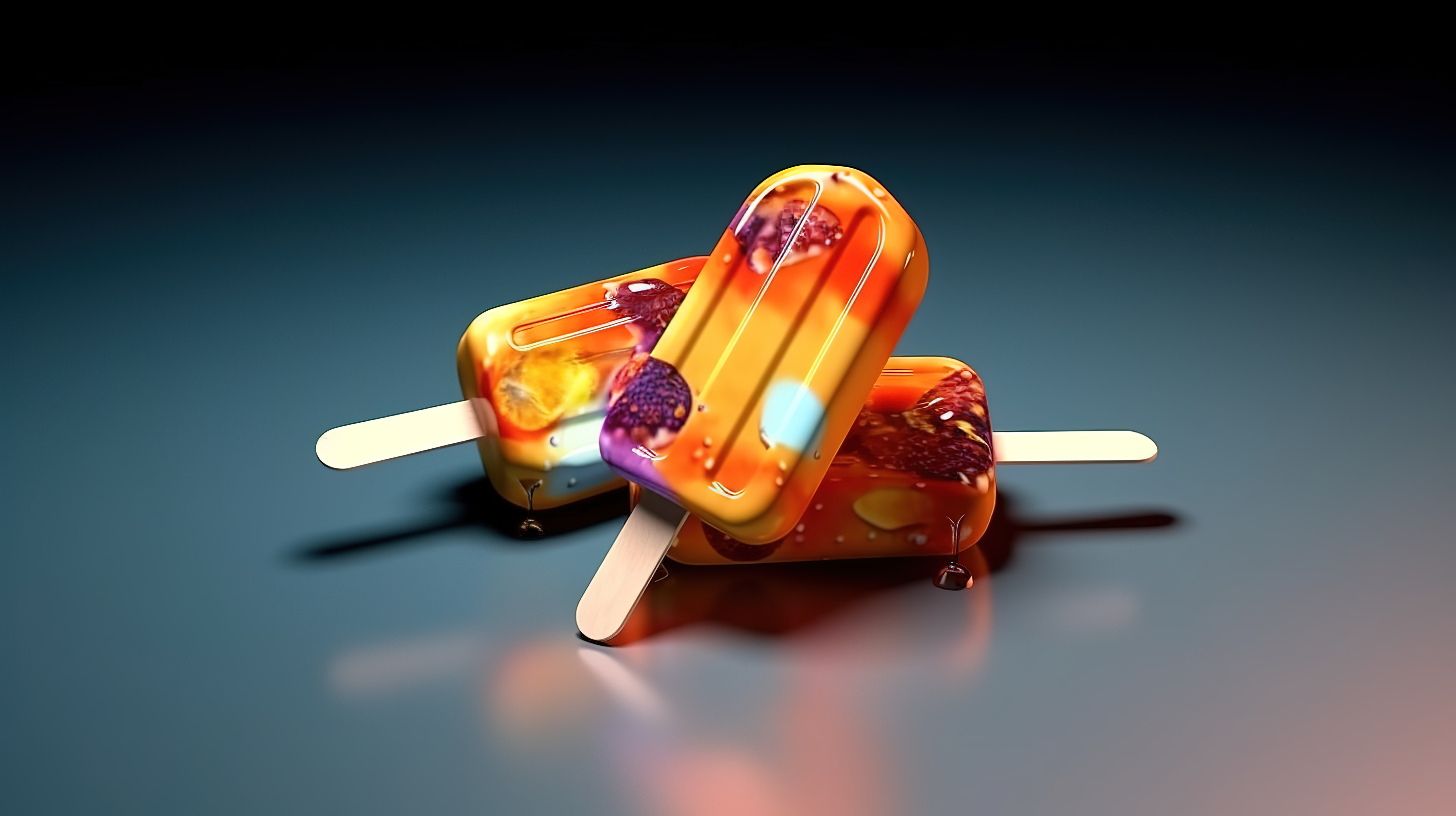 美味冰淇淋吧的 3D 渲染图片
