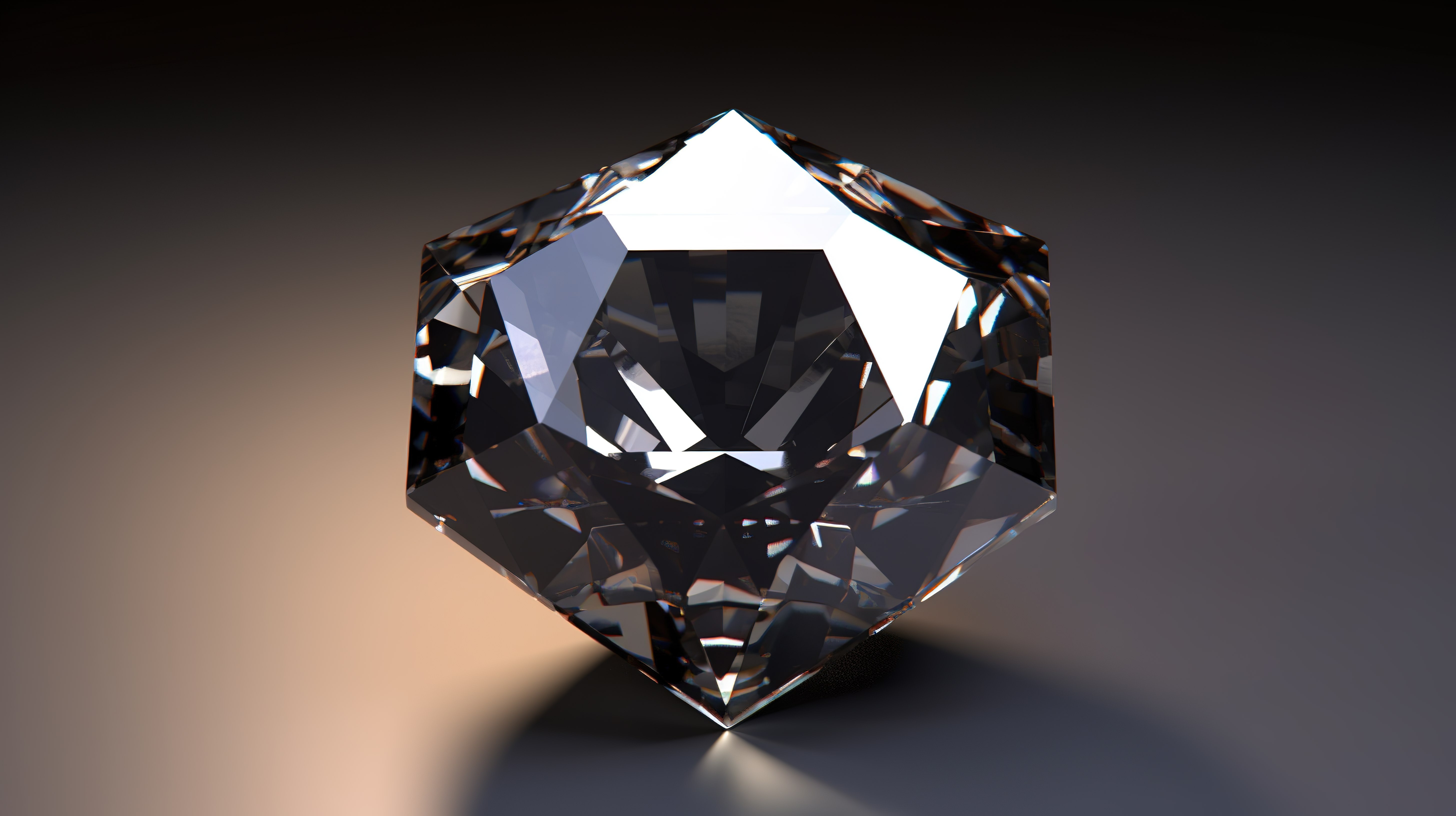 3D 渲染中的辐射黑钻石宝石图片