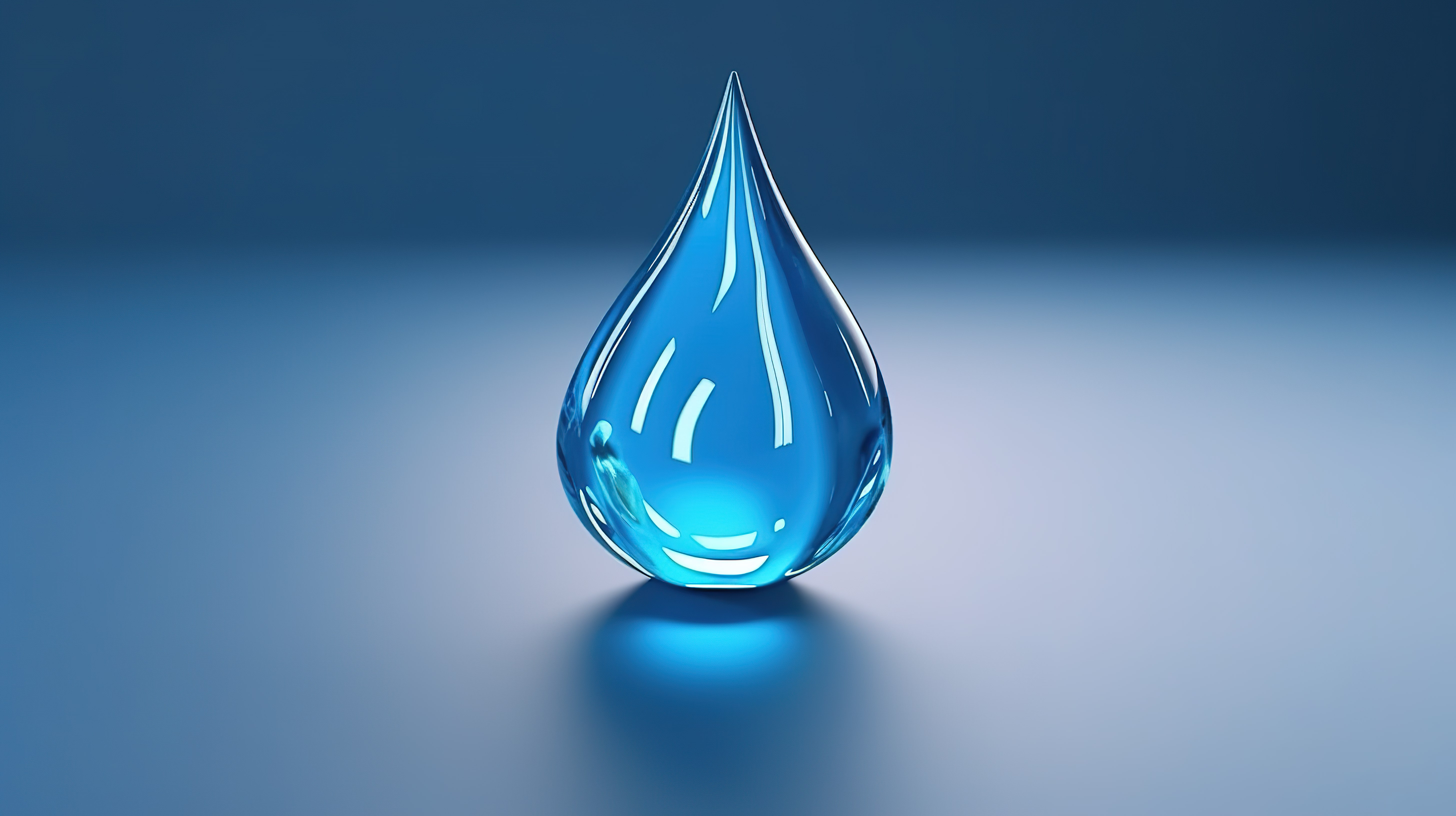 阴雨天气元素蓝色水滴渲染的 3D 图像图片