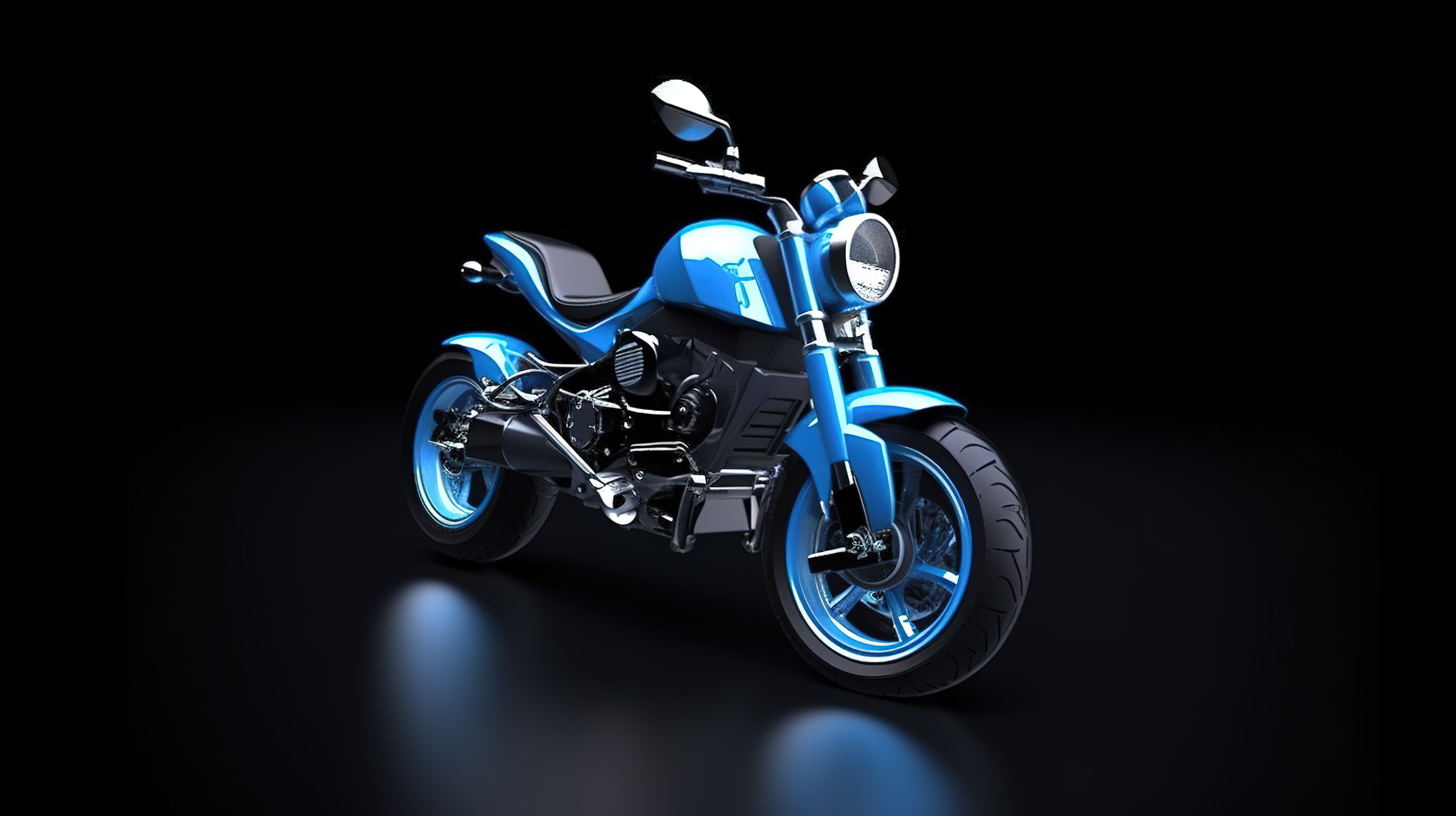 灰色背景下两座蓝色城市运动摩托车的 3D 插图图片