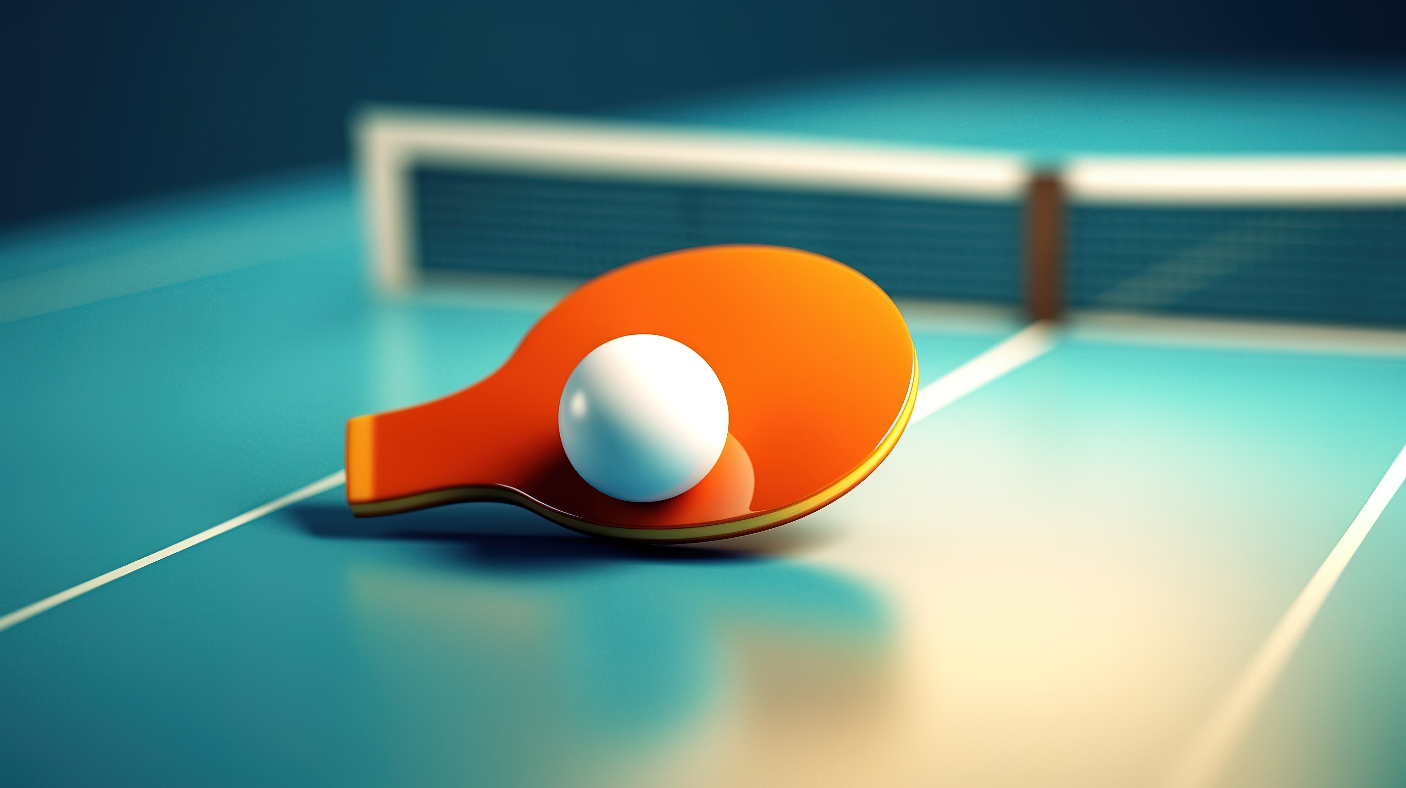 运动爱好者乒乓球器材的 3d 图标图片