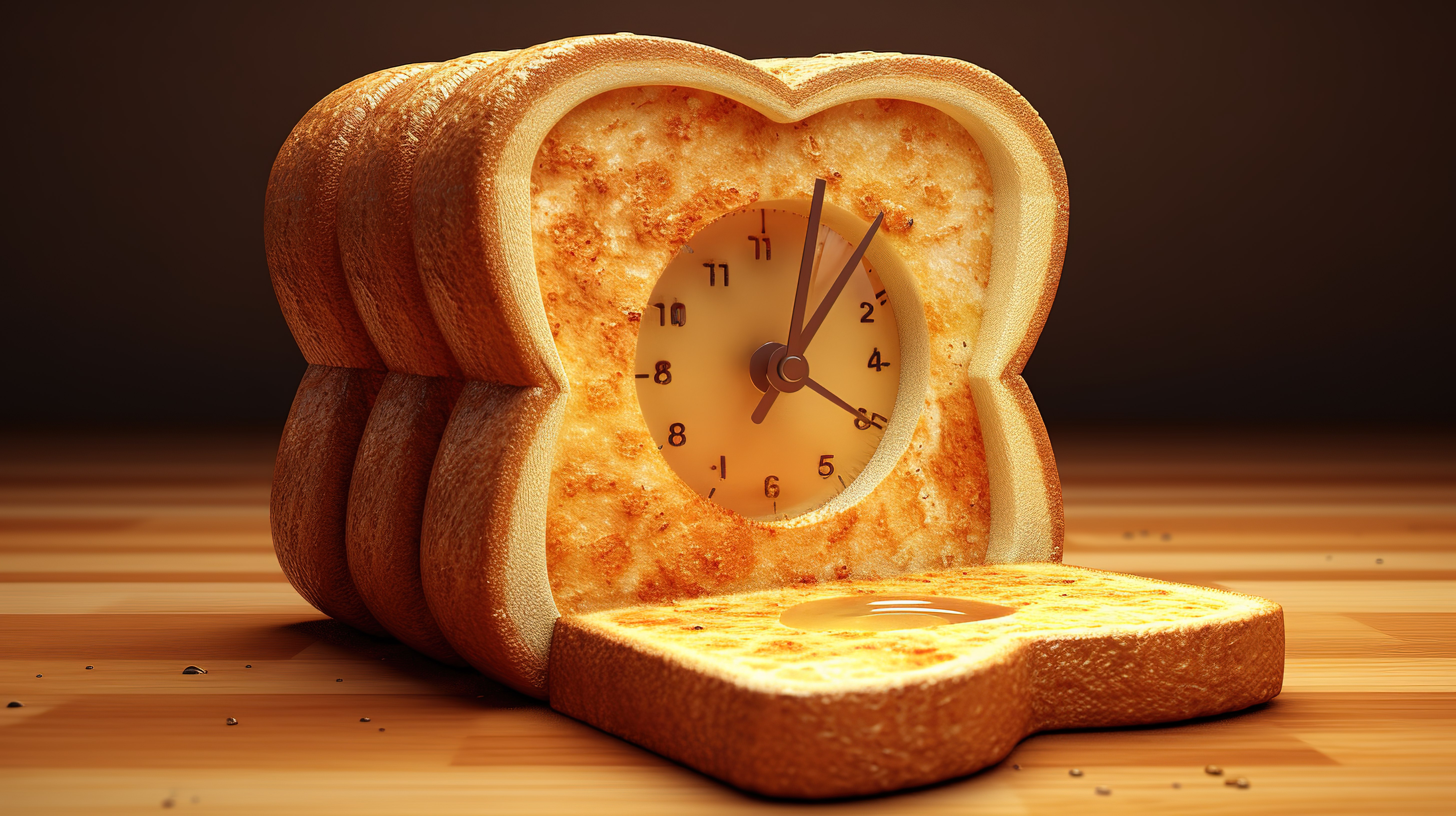 3d 渲染的烤面包计时器图片